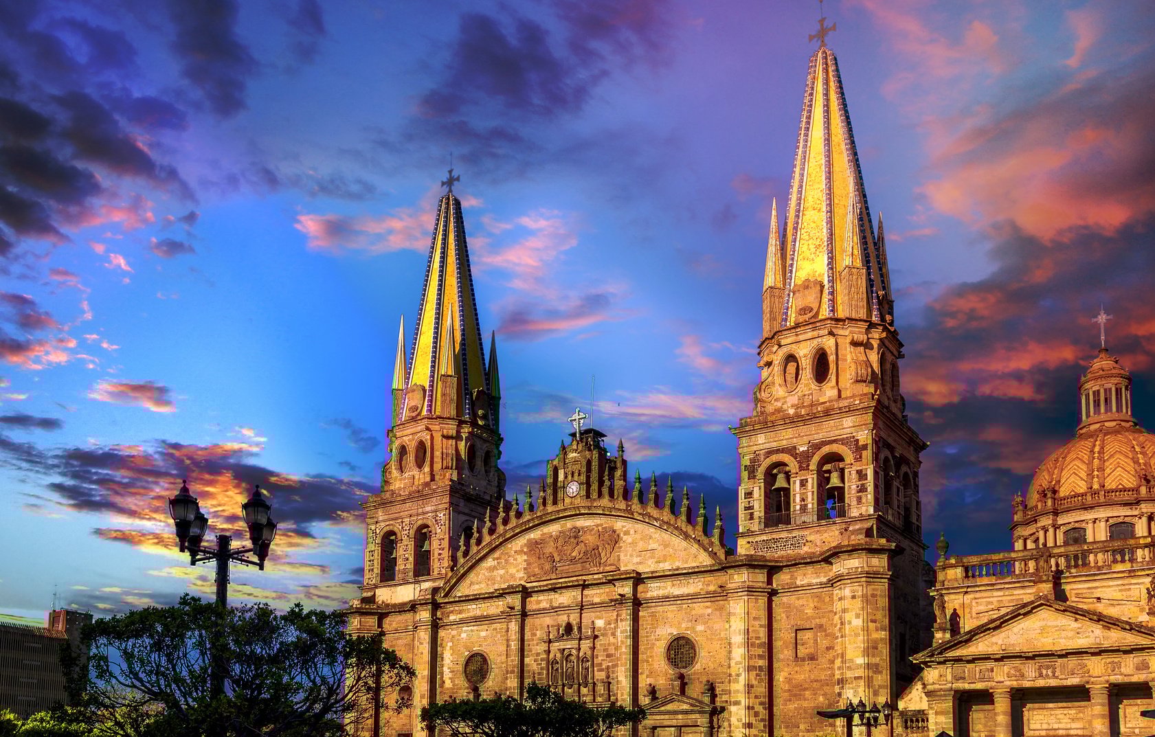 Guadalajara Central Cathedral in Jalisco Mexico